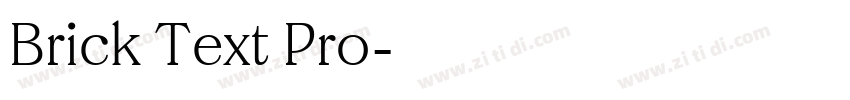Brick Text Pro字体转换 Brick Text Pro字体转换